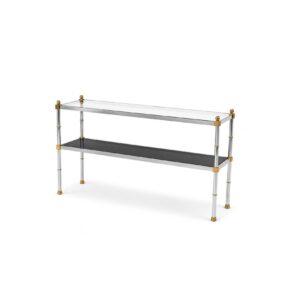 maison jansen style two tiered console table