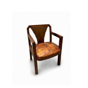 art deco side chair rotated elevation