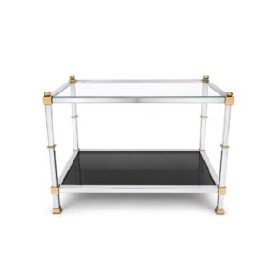 maison jansen chrome & brass end table view